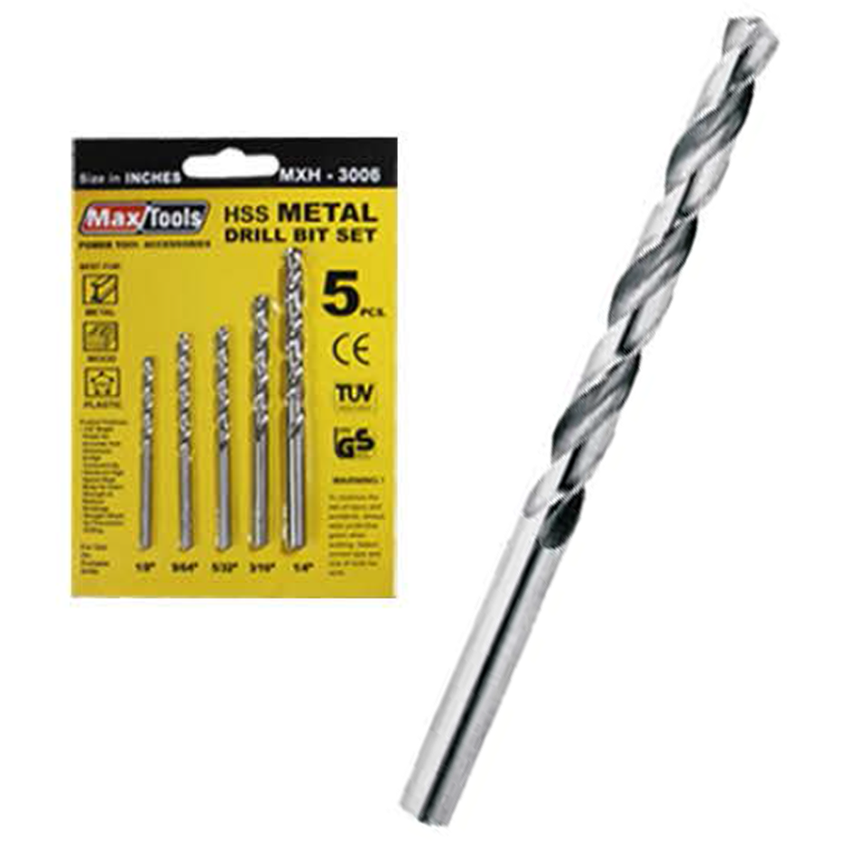 MaxTools MXH-3006 HSS Drill Bit Set 5Pcs