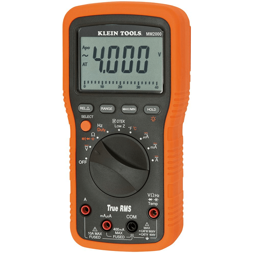 Klein MM2000 Electricians/HVAC TRMS Multimeter (Multi-Tester) | Klein by KHM Megatools Corp.