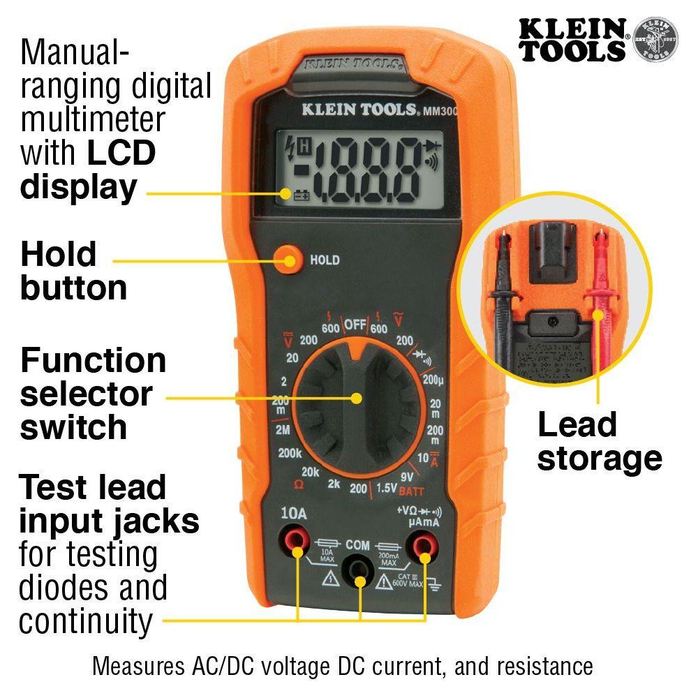 Klein MM300 Digital Multi-Tester (Multimeter) | Klein by KHM Megatools Corp.