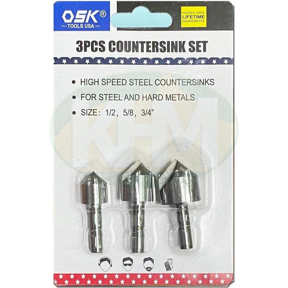 OSK CUT-2203A 3pcs Countersink Bit Set - KHM Megatools Corp.