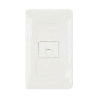 Omni P1-ET-PK Telephone Outlet 4 Pins in Plate (Flush Type) | Omni by KHM Megatools Corp.