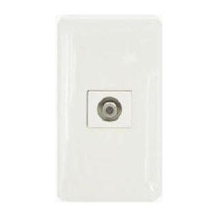 Omni P1-TV-PK TV Cable Outlet in Plate (Flush Type) | Omni by KHM Megatools Corp.