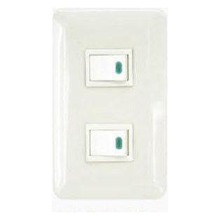 Omni P2-S14-PK 2pc 1-Way Illuminated Switch in Plate (Flush Type) | Omni by KHM Megatools Corp.