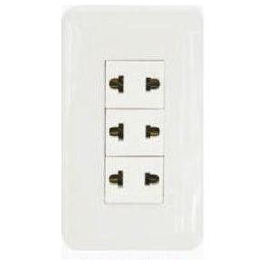 Omni P3-EU PK 3pc Universal Outlet in Plate (Flush Type) | Omni by KHM Megatools Corp.