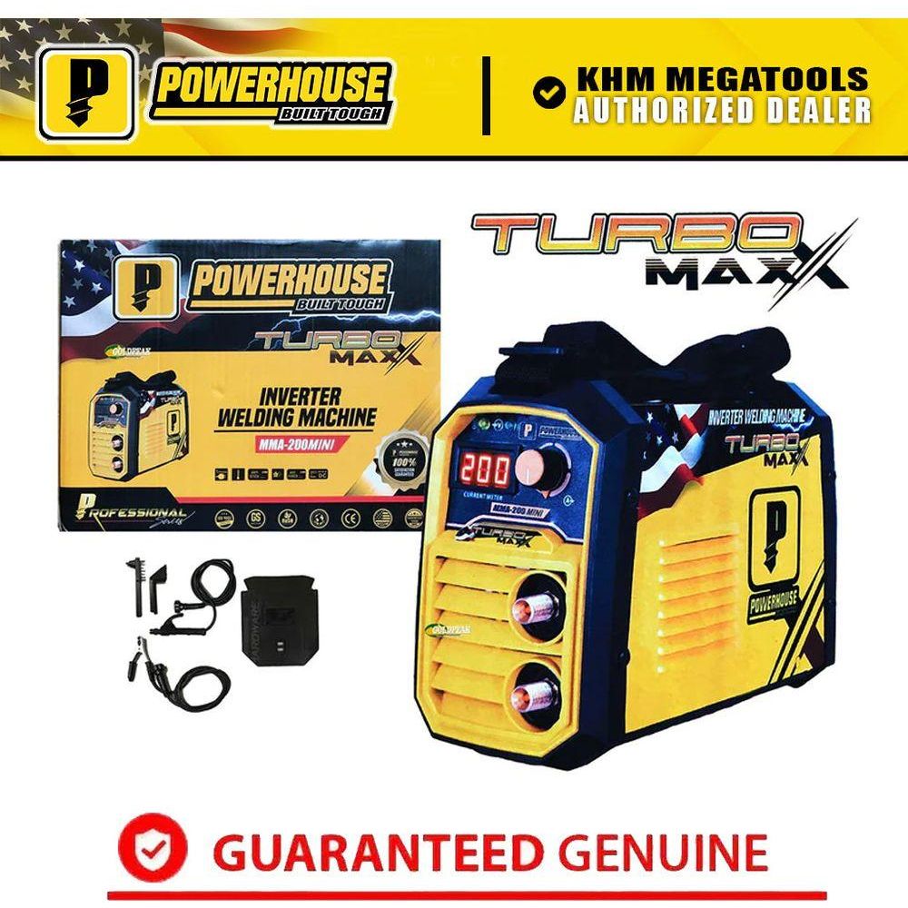 Powerhouse MMA 200 (Mini) DC Inverter Welding Machine (Hyper Series) 200A | Powerhouse by KHM Megatools Corp.