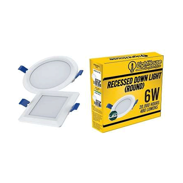 Lighthouse Recessed Downlight/Panel LED Square Warm White