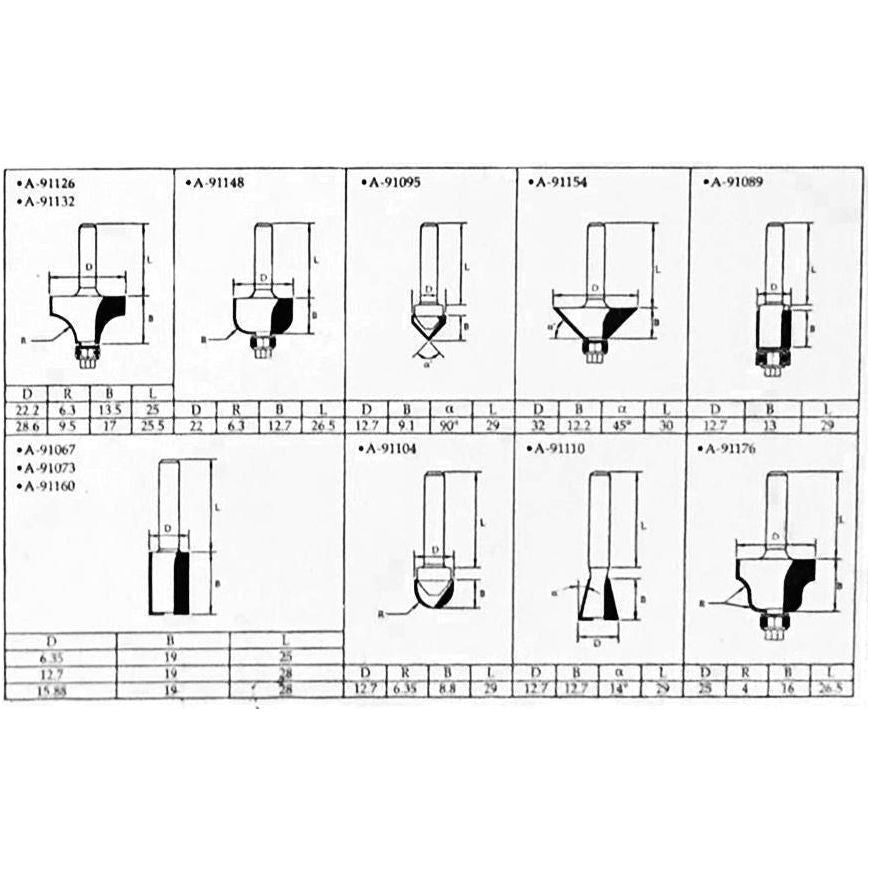 Makita Router Bit Set (A-91051) 12pcs - Goldpeak Tools PH Makita