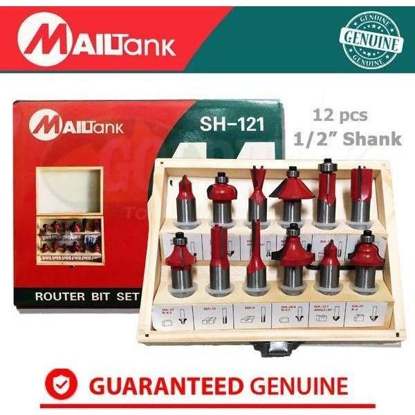 Mailtank SH-121 Router Bit Set (12pcs) - Goldpeak Tools PH Mailtank