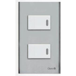 Omni SP2-S14-PK 2pc 1-Way Illuminated Switch in Stainless Plate 16A (Wide Series) | Omni by KHM Megatools Corp.