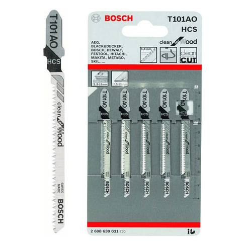 Bosch T101AO Jigsaw Blade (Fine Curved Cut) Clean for Wood [2608630031] - KHM Megatools Corp.