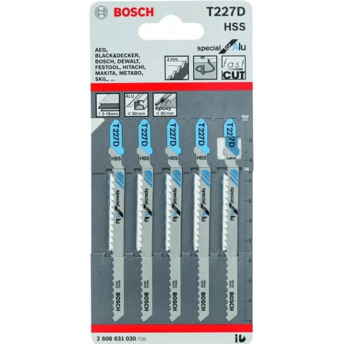 Bosch T227D Jigsaw Blade (Curved Cut) Special for Aluminum [2608631030] - KHM Megatools Corp.