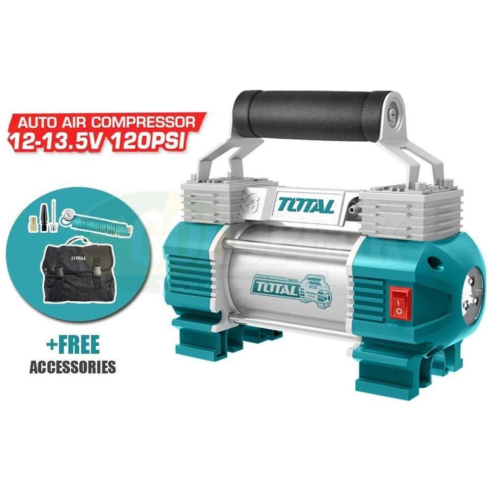 Total TTAC2506 12V Auto Air Compressor with Light - Goldpeak Tools PH Total