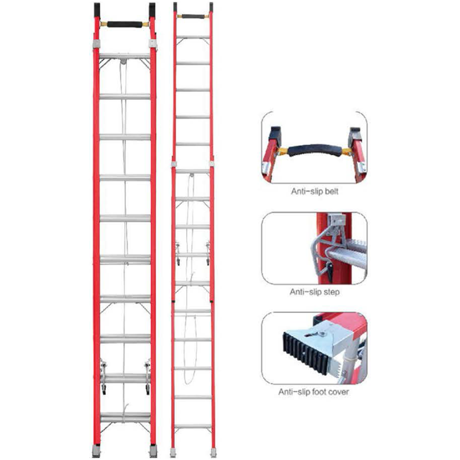 Trump TR-FG12X2 Extension Fiberglass Ladder 24-Steps