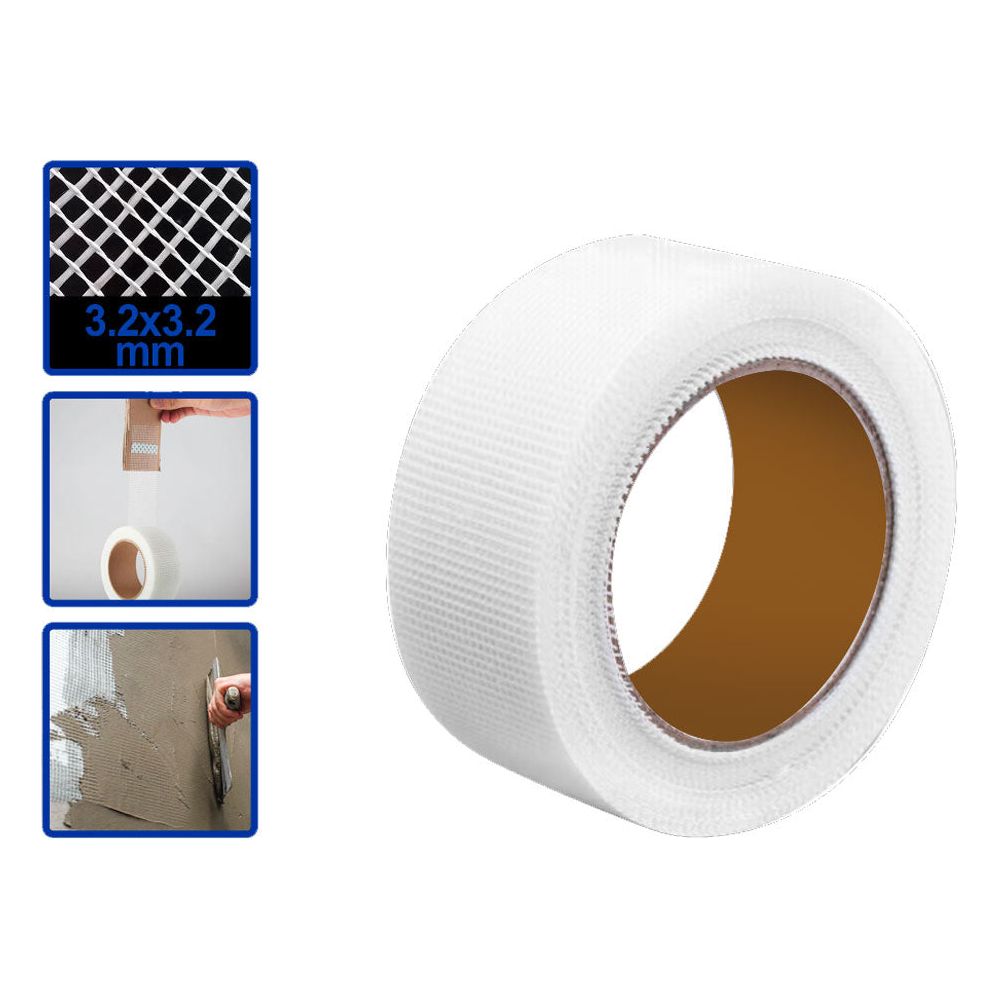 Wadfow WWGB1345 Fiberglass Mesh Tape 45Mx50MM