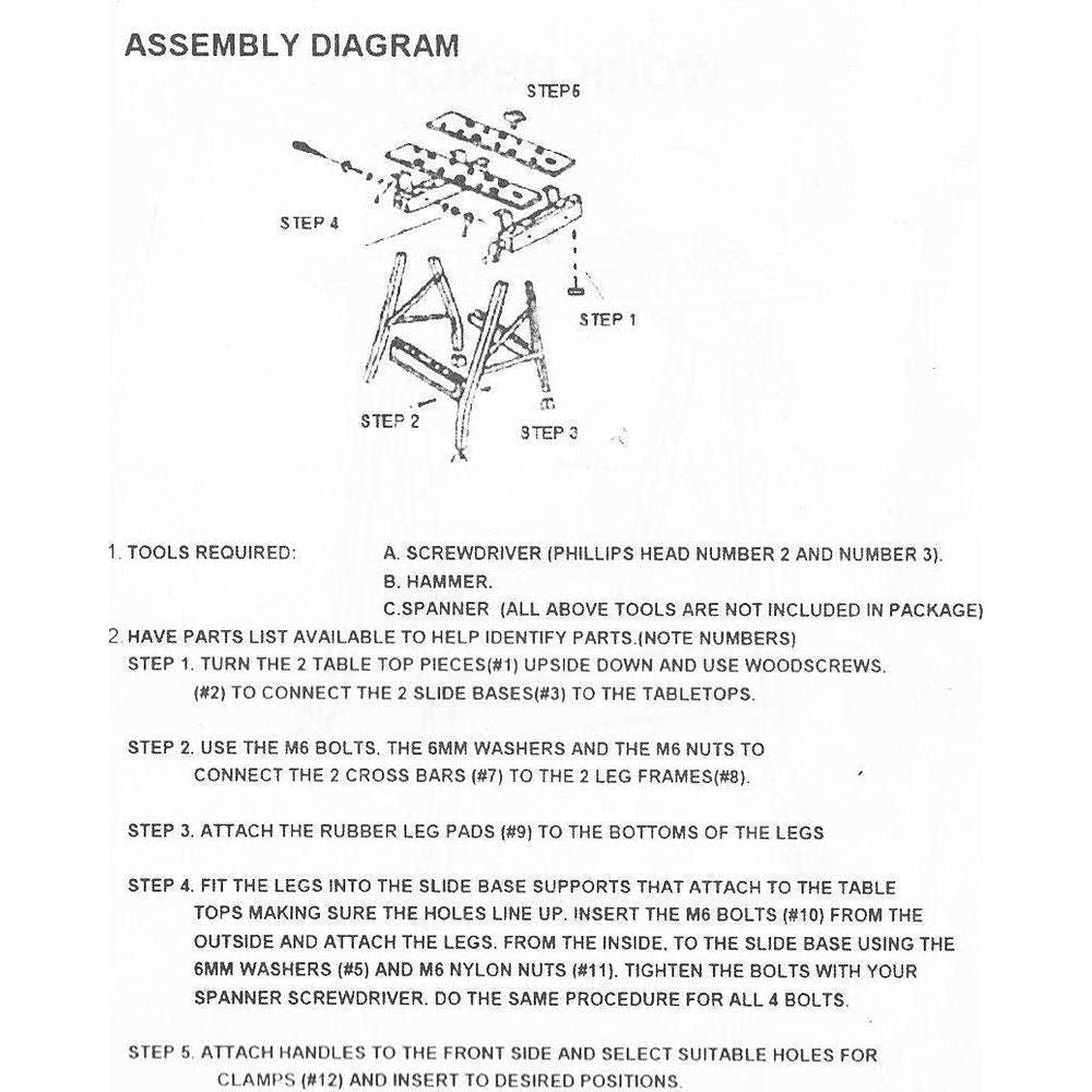 Hokage WB007 Work Bench with Clamping System - Goldpeak Tools PH Hokage