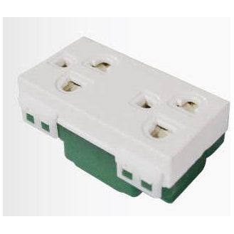 Omni WWG-402 Duplex Universal Outlet with Ground 16A (Wide Series) | Omni by KHM Megatools Corp.