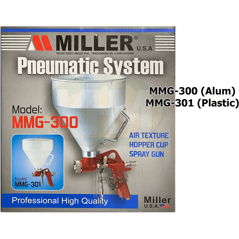 Miller MMG-301 Mortar Gun / Air Texture Hopee Cup Spray Gun (Gravity) [Plastic] - KHM Megatools Corp.