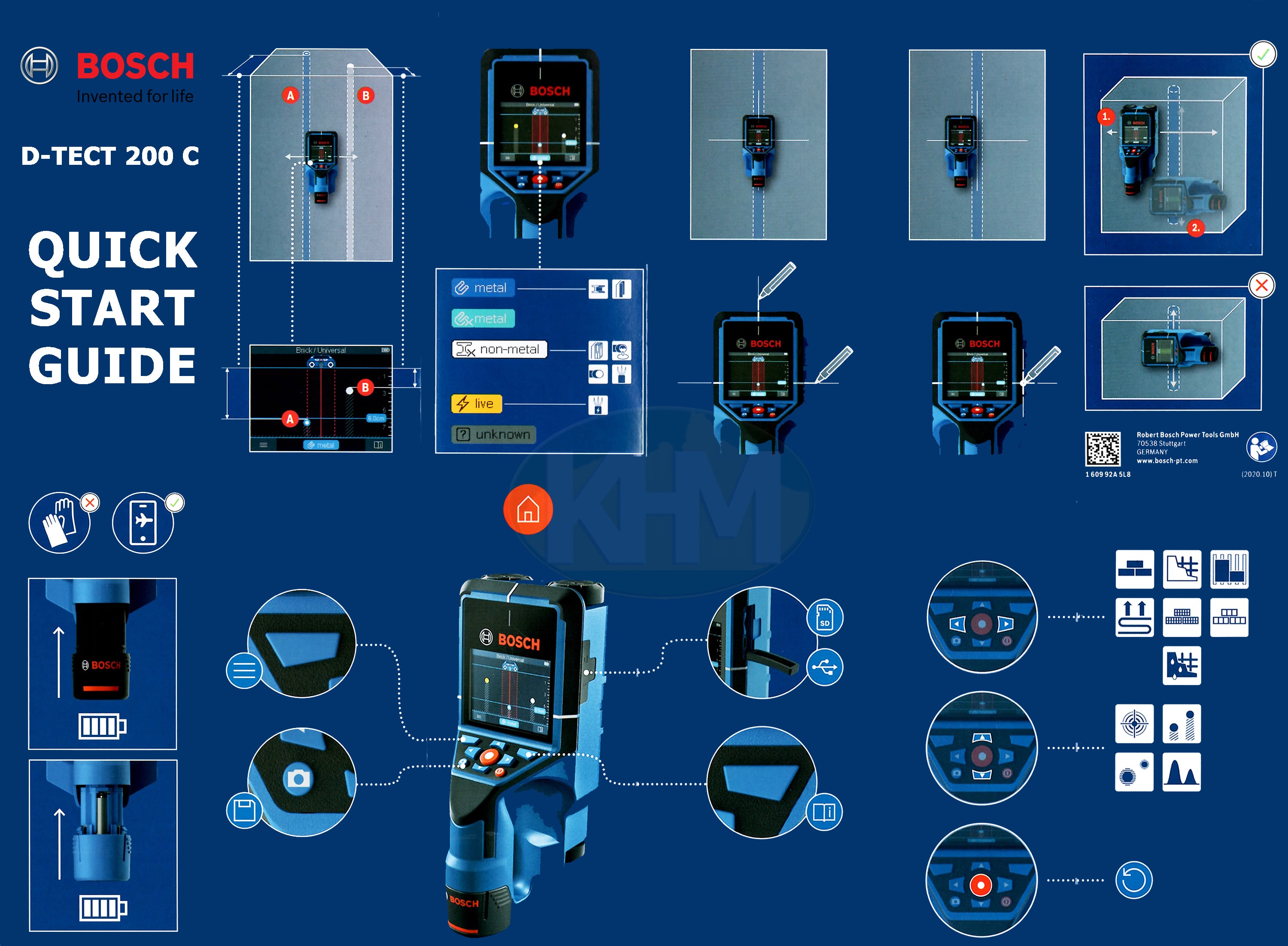 Bosch D-tect 200 C Wall scanner / Floor Scanner